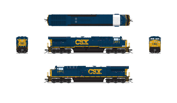 PRE-ORDER: Broadway Limited 8575 - GE AC6000CW w/ DCC and Sound CSX (CSXT) 629 - N Scale