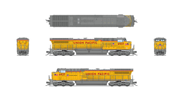 PRE-ORDER: Broadway Limited 8582 - GE AC6000CW w/ DCC and Sound Union Pacific (UP) 6937 - N Scale