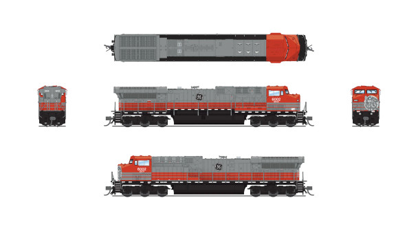 PRE-ORDER: Broadway Limited 8596 - GE AC6000CW DC Silent General Electric Demonstrator (GECX) 6002 - N Scale