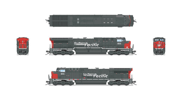PRE-ORDER: Broadway Limited 8598 - GE AC6000CW DC Silent Southern Pacific (SP) 601 - N Scale