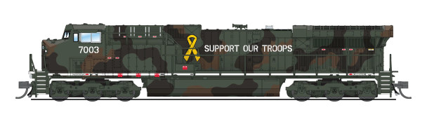 PRE-ORDER: Broadway Limited 8605 - GE AC6000CW DC Silent "Support Our Troops" - N Scale