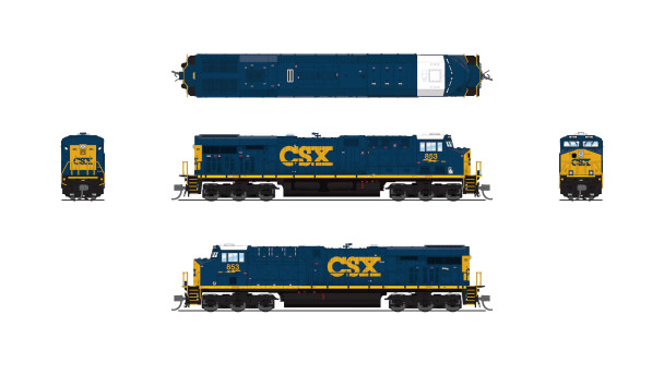PRE-ORDER: Broadway Limited 8617 - GE ES44AC w/ DCC and Sound CSX (CSXT) 853 - N Scale