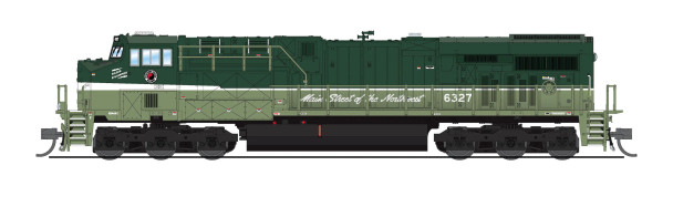 PRE-ORDER: Broadway Limited 8626 - GE ES44AC w/ DCC and Sound Northern Pacific (NP) 6327 - N Scale