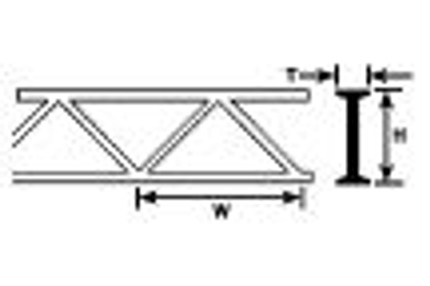 Plastruct 90657 - STYRENE OPEN WEB TRUSS - WARREN STYLE 2 OWTS-24 / pack of 2  - Multi Scale