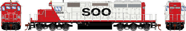 PRE-ORDER: Athearn 1257 - EMD SD40-2 w/ DCC and Sound Soo Line (SOO) 6609 - HO Scale