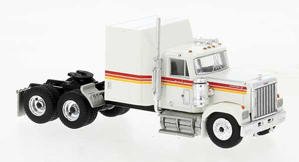 Brekina 85779 - 1980 GMC General Sleeper-Cab Tractor - White, Orange  - HO Scale