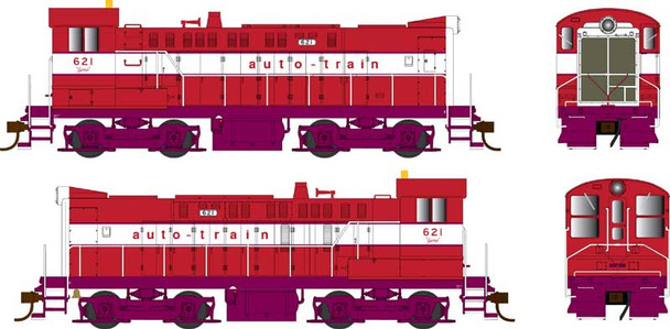 PRE-ORDER: Bowser 25474 - Baldwin S-12 w/ DCC and Sound Auto Train (AUCX) 621 - HO Scale