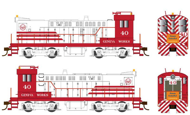 PRE-ORDER: Bowser 25482 - Baldwin S-12 w/ DCC and Sound Geneva Steel (USSX) 41 - HO Scale