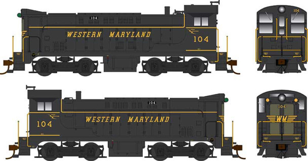 PRE-ORDER: Bowser 25514 - Baldwin VO-660 DC Silent Western Maryland (WM) 105 - HO Scale