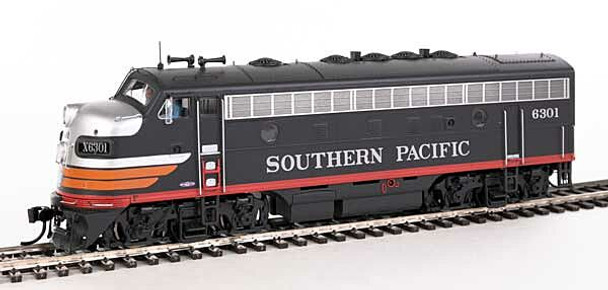 Walthers Proto 920-40936 - EMD F7A-B Set - LokSound 5 Sound (Black Widow Scheme) w/ DCC and Sound Southern Pacific (SP) 6301, 8301 - HO Scale