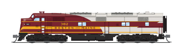 PRE-ORDER: Broadway Limited 8790 - EMD E7A DC Silent Boston & Maine (BM) 3812 - N Scale