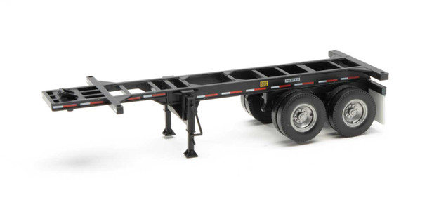 Walthers SceneMaster 949-4503 - 20' Container Chassis (2-Pack) Black  - HO Scale