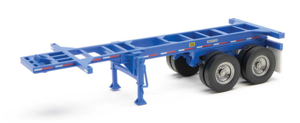 Walthers SceneMaster 949-4501 - 20' Container Chassis (2-Pack) Blue  - HO Scale