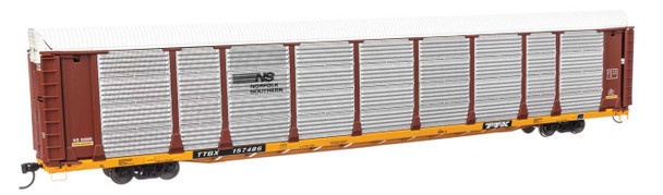 Walthers Proto 920-101524 - 89' Thrall Bi-Level Auto Rack Norfolk Southern (NS) TTGX 157486 - HO Scale