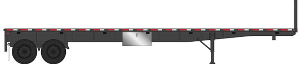 Walthers SceneMaster 949-2703 - 40' Flatbed Trailer (2-Pack) Black  - HO Scale