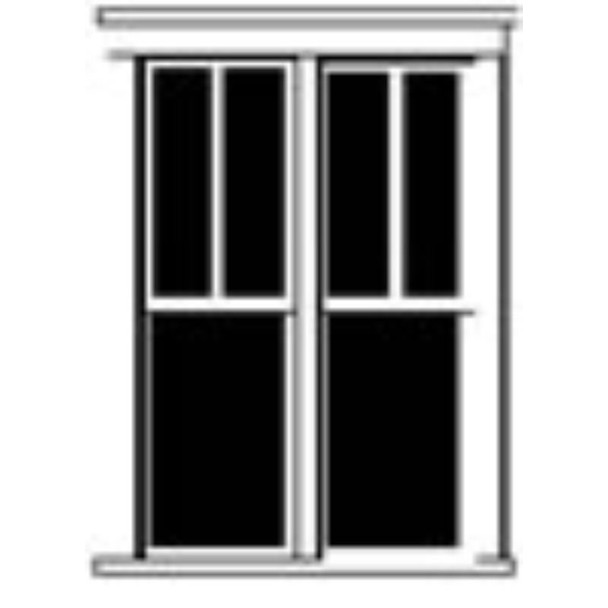 Durango Press 62 - Door With Transom Window (4)    - HO Scale Kit