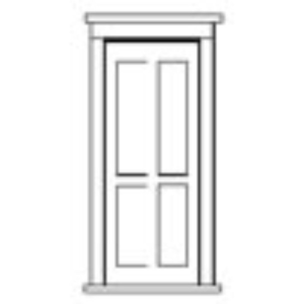 Durango Press 63 - Four Panel Doors (4)    - HO Scale Kit