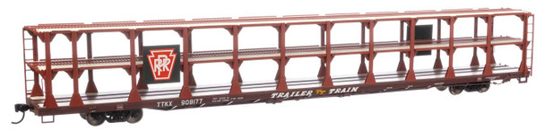 Walthers Mainline 910-8216 - 89' Tri-Level Open Auto Rack Pennsylvania (PRR) TTKX 908177 - HO Scale