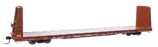 Walthers Mainline 910-50605 - 68' Bulkhead Flatcar Canadien National (CN) 622415 - HO Scale