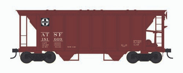 Bowser 43238 - 70 Ton Covered Hopper Atchison, Topeka and Santa Fe (ATSF) 181609 - HO Scale
