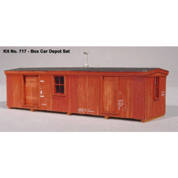 American Model Builders 717 - Box Car Depot Set - HO Scale Kit
