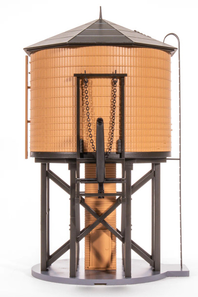 Broadway Limited 7911 - Operating Water Tower w/ Sound Unlettered Non-Weathered Brown - HO Scale