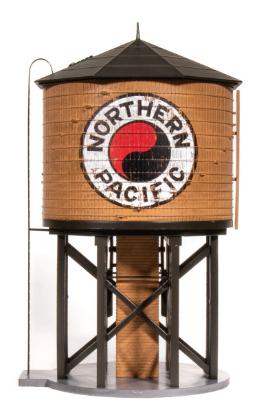 Broadway Limited 7921 - Operating Water Tower w/ Sound Northern Pacific (NP)  - HO Scale