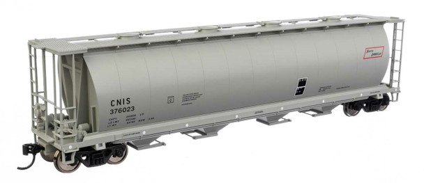 Walthers Mainline 910-7889 - 59' Cylindrical Hopper - International Service (round hatches) Canadian National (CNIS) 376023 - HO Scale