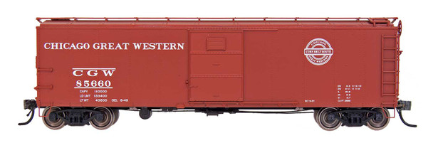InterMountain 37214-15 - X-29 Boxcar - Corn Belt Route Chicago Great Western (CGW) 86594 - HO Scale