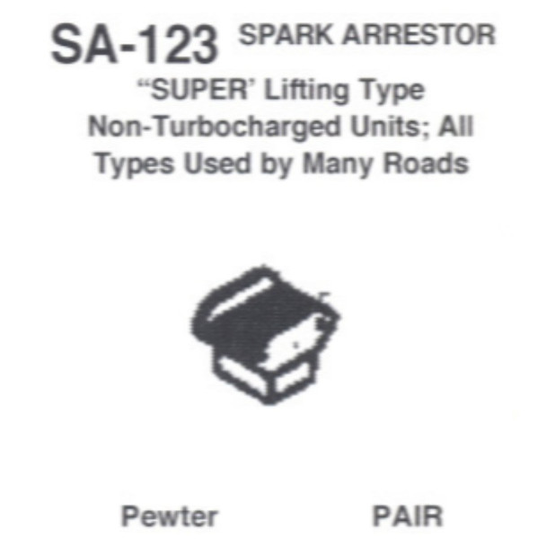 Details West 123 - Spark Arrestor Super Lifting Type pr  - HO Scale