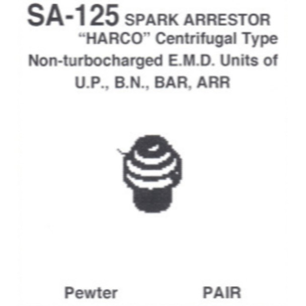 Details West 125 - Spark Arrestor Harco Centrifugal Type pr  - HO Scale