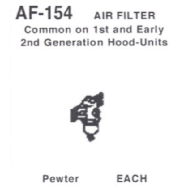 Details West 154 - Air Filter: 1St. & Early 2Nd. Gen. Hood Units   - HO Scale
