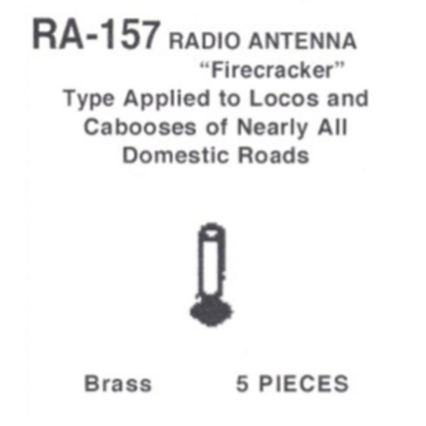 Details West 157 -  Radio Antenna: "Firecraker" Type Locos & Cabooses 5   - HO Scale