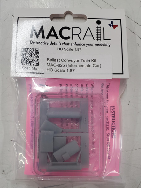 MACRail 825 - Ballast Conveyor Train (Intermediate Car Kit)  - HO Scale
