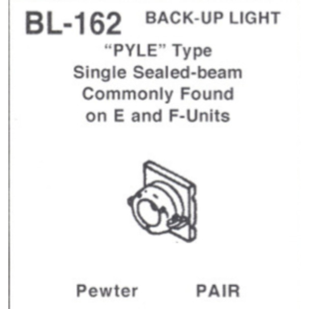 Details West 162 -  Back-Up Light: "Pyle" Type E & F Units   - HO Scale