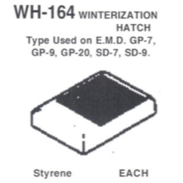 Details West 164 Winterization Hatch: 1St. Gen. Hood Units   - HO Scale