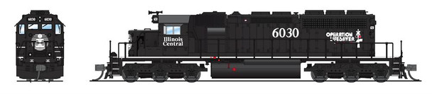 Broadway Limited 7961 - EMD SD40-2 Paragon4 Sound/DC/DCC Illinois Central (IC) 6030 - N Scale