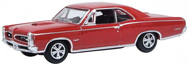 Oxford Diecast 87PG66002 - 1966 Pontiac GTO Montero Red - HO Scale