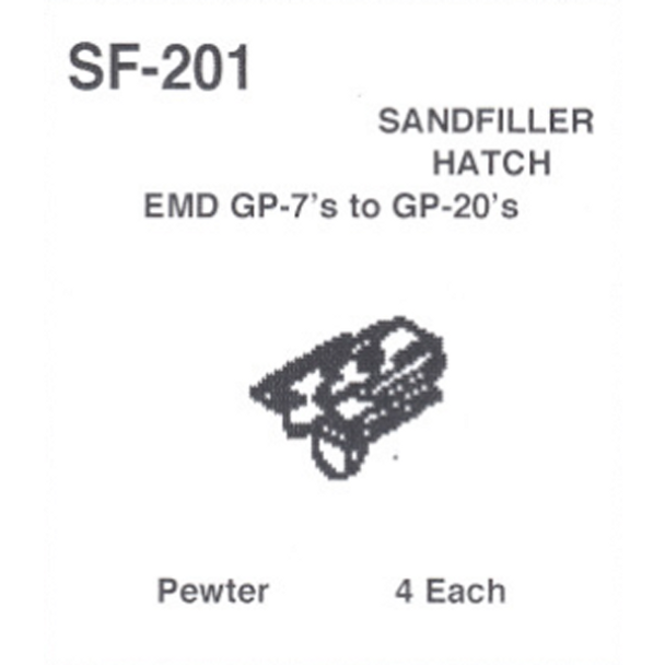 Details West SF-201 -Sandfiller Hatch EMD GP-7 to GP-20 - HO Scale