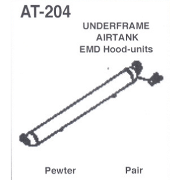 Details West AT-204 - Underframe Airtank EMD Hood Units - HO Scale