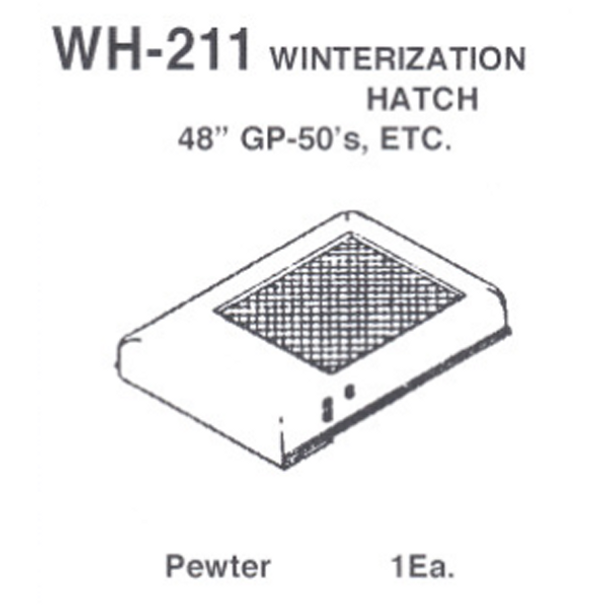 Details West WH-211 - Winterization Hatch 48" GP-50's ETC - HO Scale