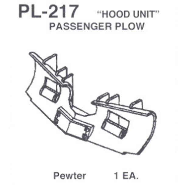 Details West PL-217 - "Hood Unit" Passenger Plow - HO Scale