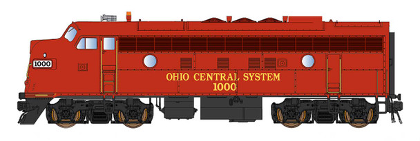 InterMountain 69293-02 - EMD F7A DC Silent Ohio Central Railroad (OHCR) 1001 - N Scale