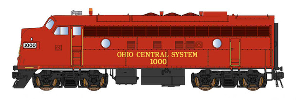 InterMountain 69293(S)-02 - EMD F7A w/ DCC and Sound Ohio Central Railroad (OHCR) 1001 - N Scale