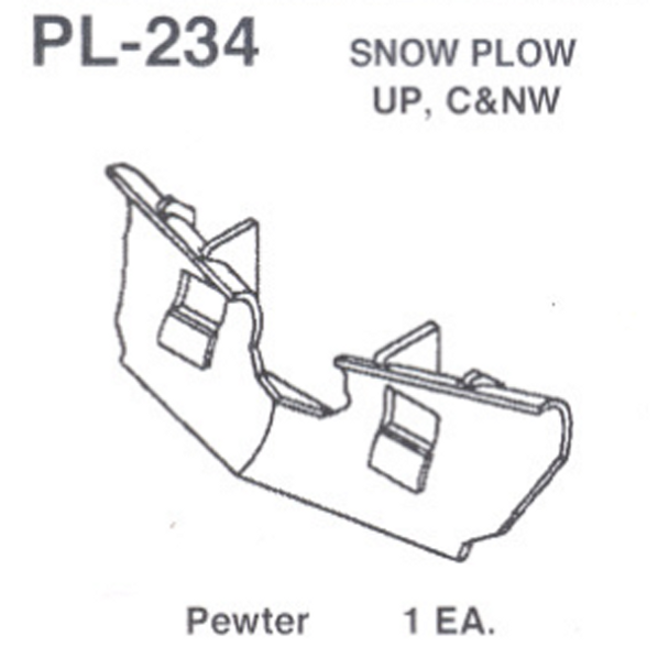 Details West PL-234 - Snow Plow UP, C&NW - HO Scale