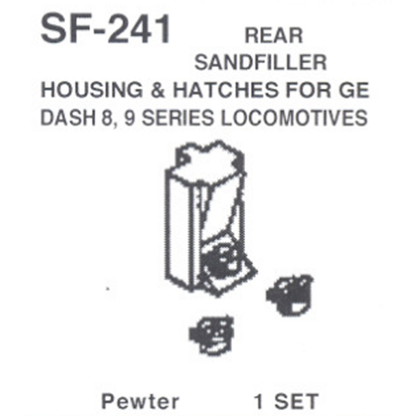 Details West SF-241 - Read Sandfiller Housing & Hatches for GE Dash 8,9 - HO Scale