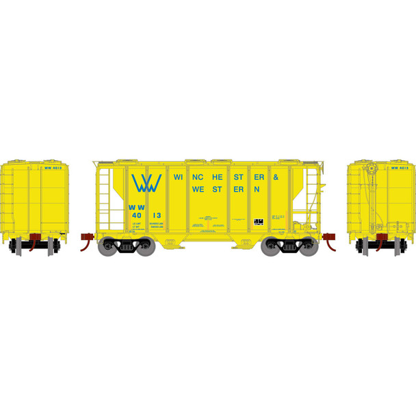 Athearn 63823 - PS-2 2600 Covered Hopper Winchester and Western Railroad (WW) 4013 - HO Scale