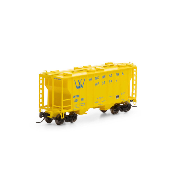 Athearn 17255 - PS-2 2600 Covered Hopper Winchester and Western Railroad (WW) 4007 - N Scale