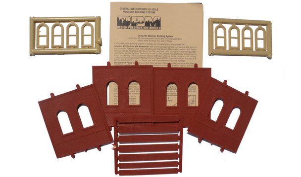 Design Preservation Models (DPM) 30103 - Modular Building System - Dock Level Arched Window  - HO Scale Kit