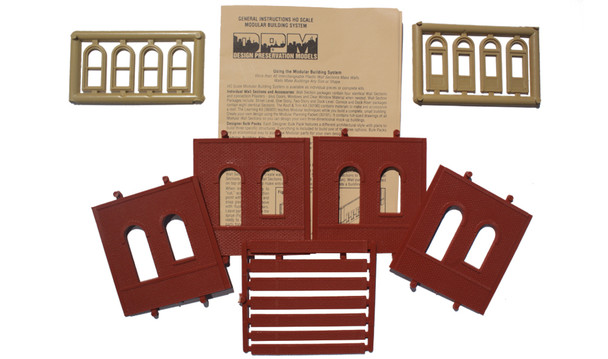 Design Preservation Models (DPM) 30105 - Modular Building System - Dock Level Arched Entry  - HO Scale Kit